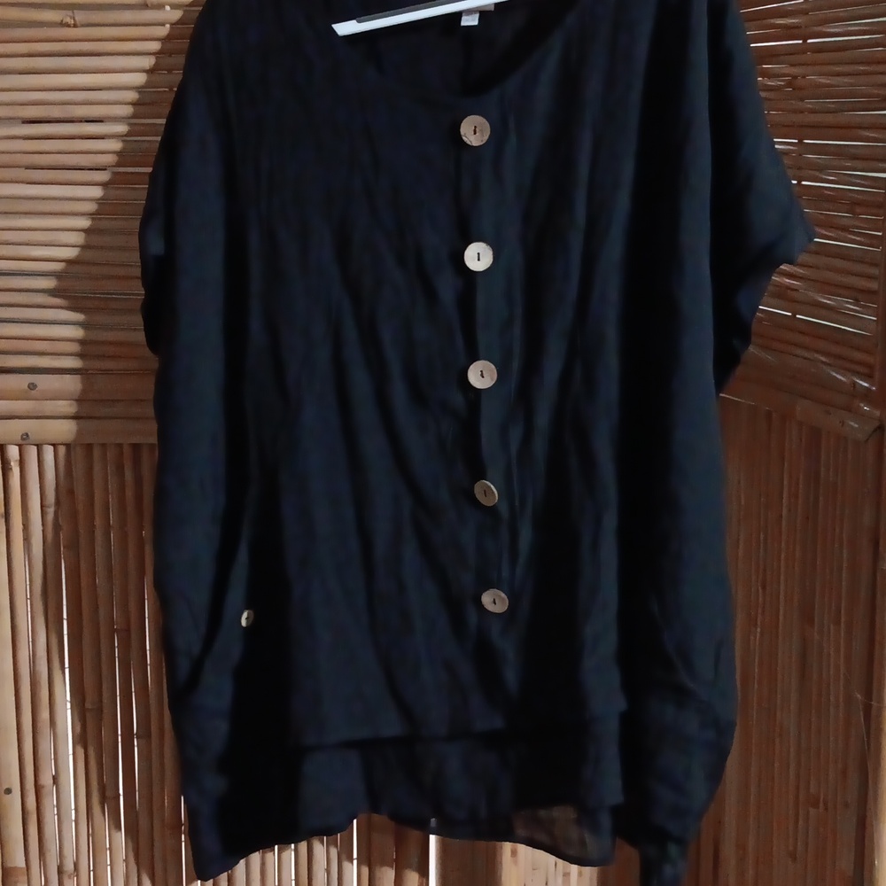 Black shirt with buttons